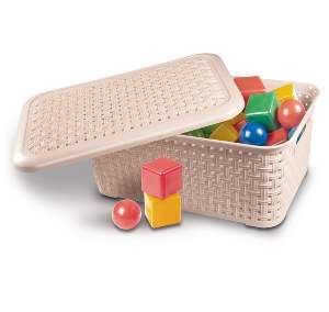 CAIXA RATTAN LIG BRIN BEGE 27L 1348