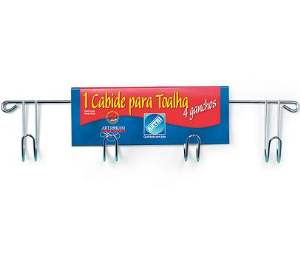 CABIDE TOALHA 4 GANCHOS ARTHI CROM. 1010