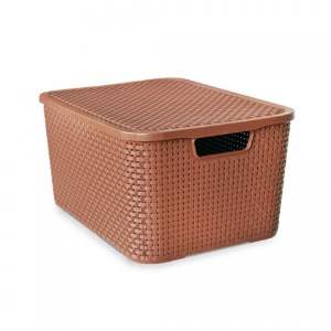 CAIXA RATTAN ARQPLAST MARROM 15L 25592